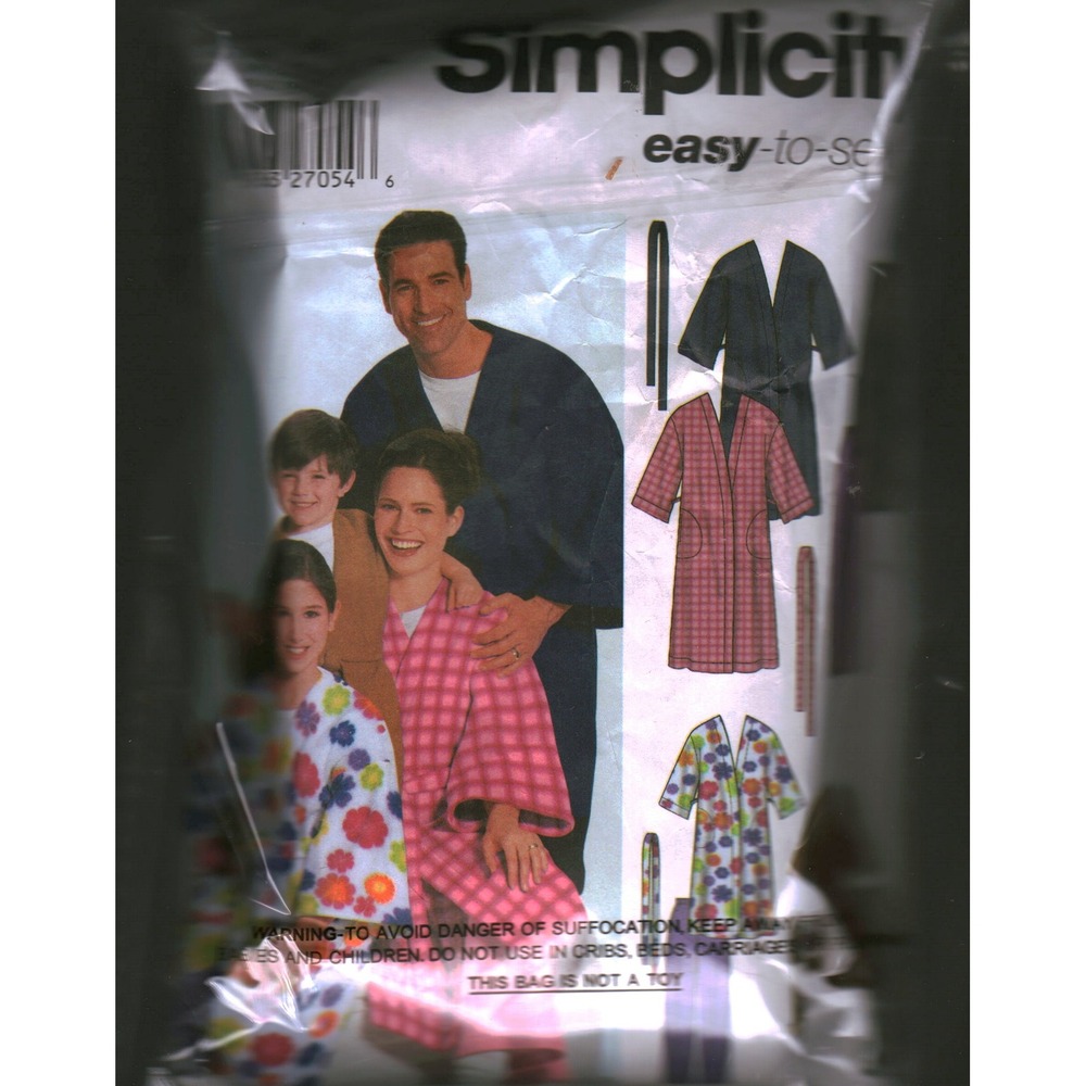 Simplicity 5364 Sewing Pattern Robe Pants Family Child Teen Adult cut XS-XL